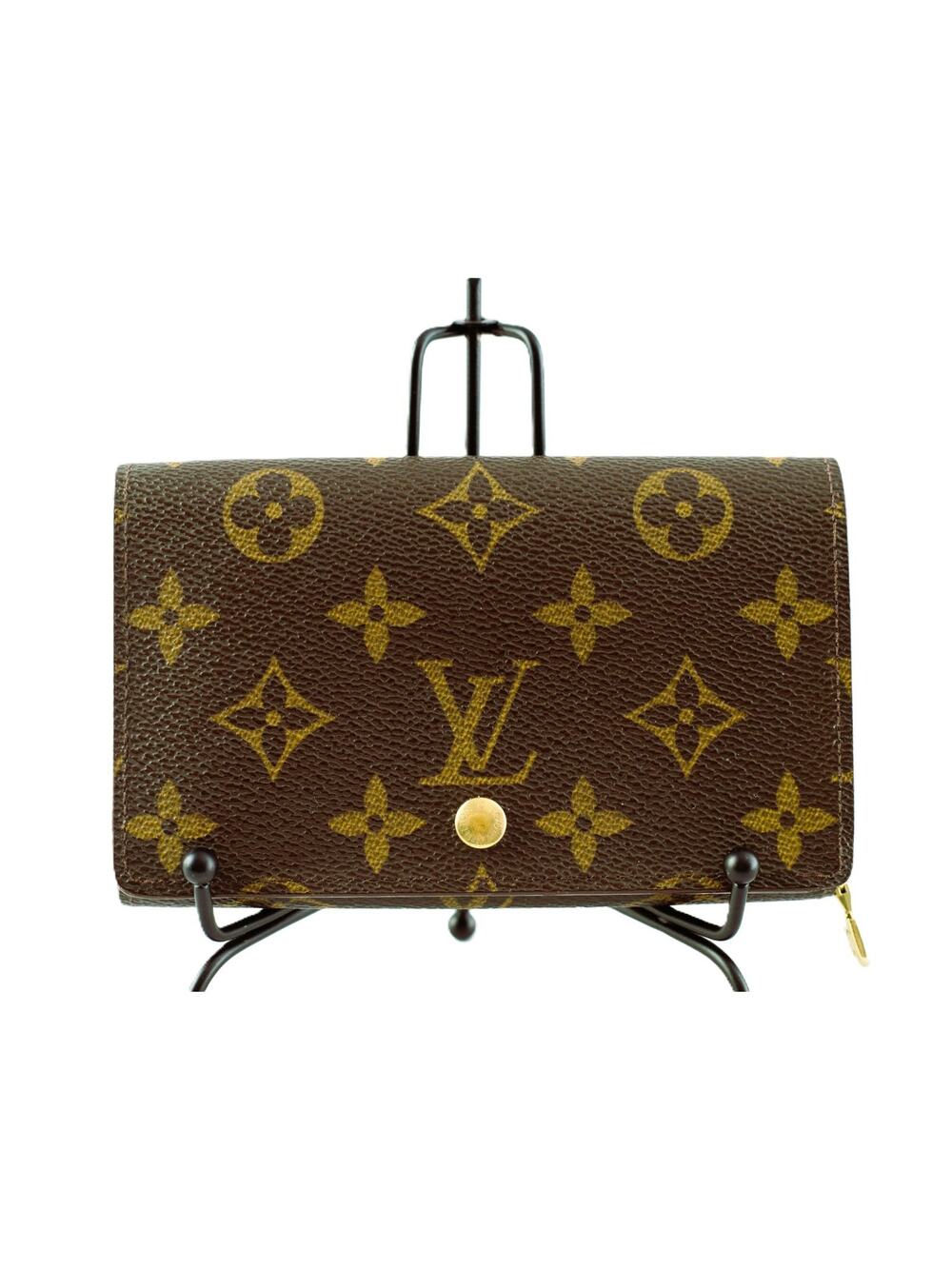 Louis Vuitton Monogram Porte-Monnaie Tresor Wallet w/dustbag RA0958